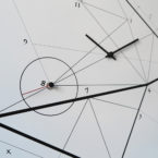 Time line: modern, big wall clock. Italian Design