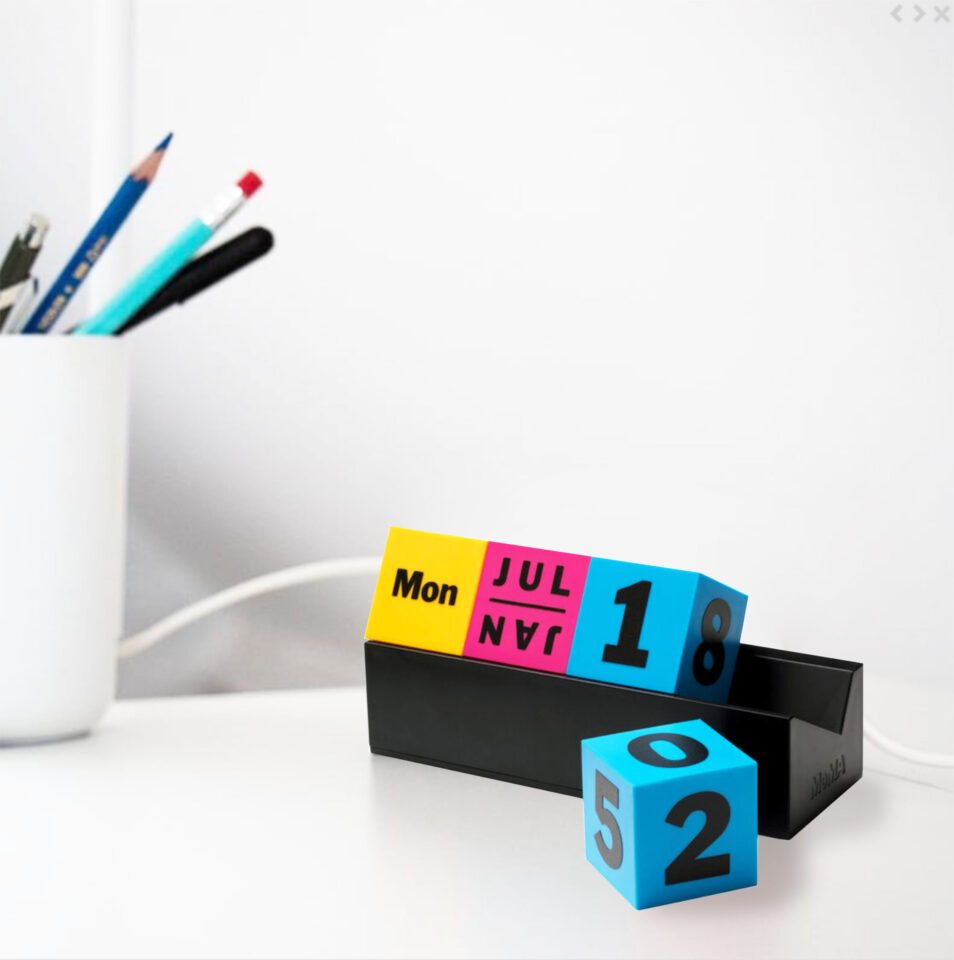 calendario perpetuo scrivania cubi design