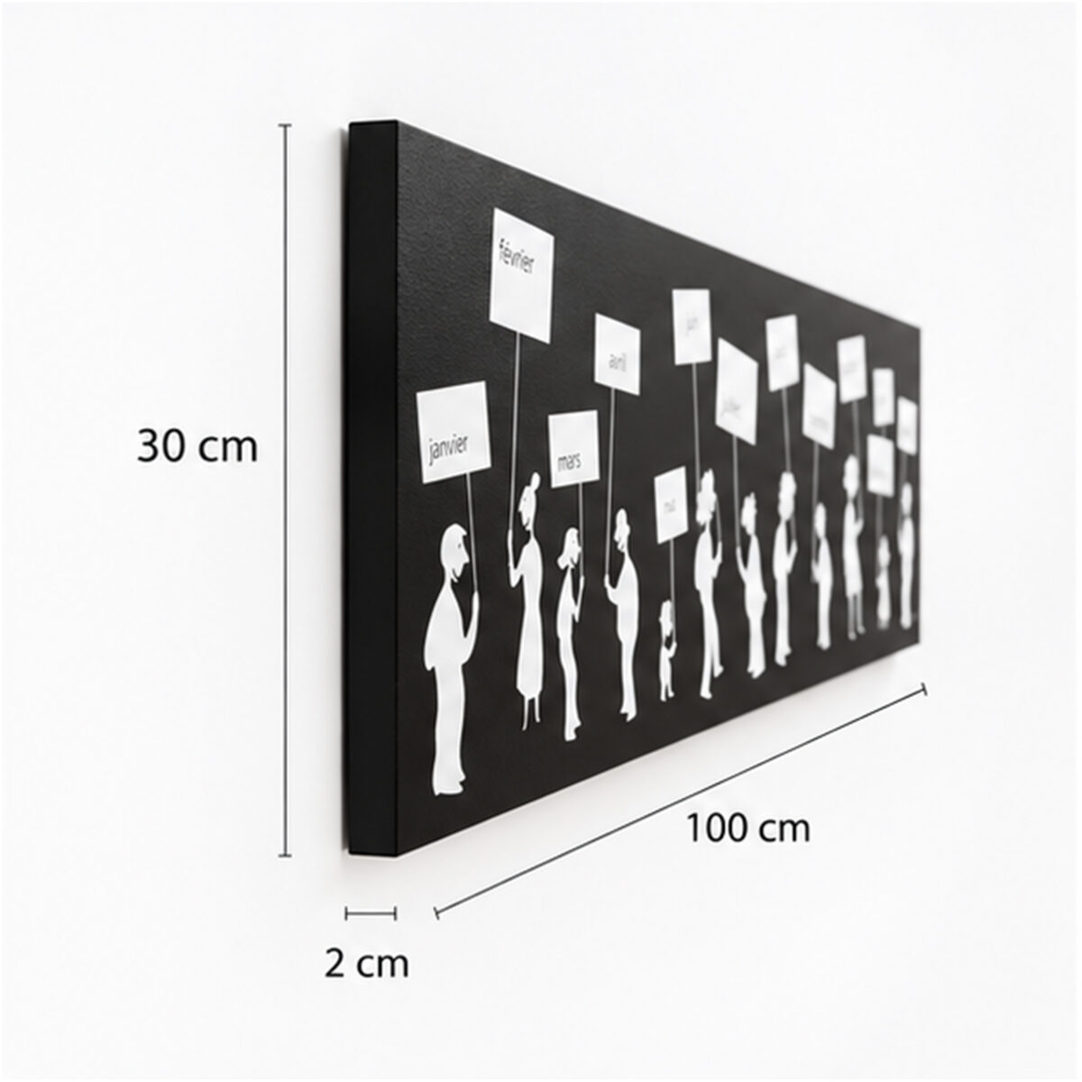 Wall-mounted magnetic calendar Wall-mounted magnetic calendar